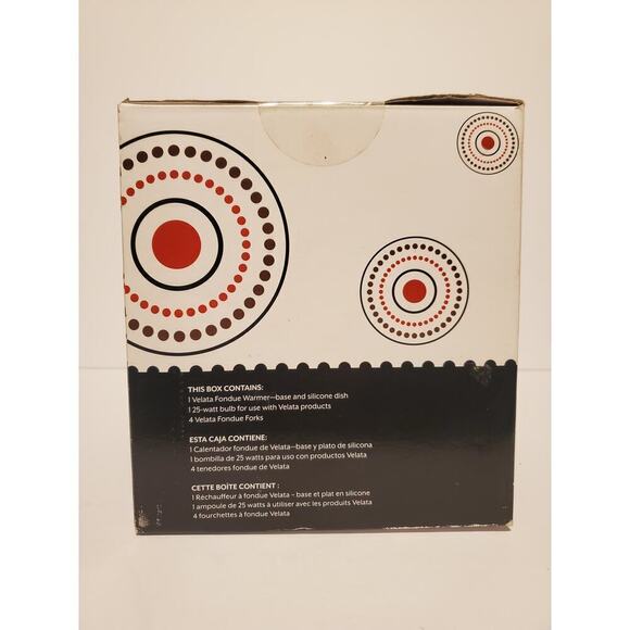 Velata Licorice Curve Fondue Warmer Model 3100-10035 NIB - Picture 4 of 5